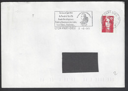 Chess, France Lyon Part-Dieu, 03.06.1995. Roller Cancel On Envelope, Philidor Anniversary - Chess