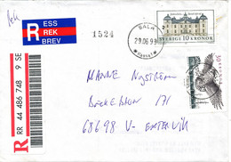 Sweden Registered Cover With High Valued Stamps 29-6-1999 - Briefe U. Dokumente