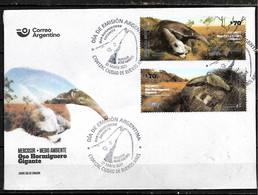 #10017 ARGENTINE,ARGENTINA 2021 FAUNA WILDLIFE GIANT ANTEATER FDC - Nuevos