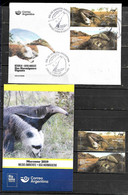 #10021 ARGENTINE,ARGENTINA 2021 FAUNA WILDLIFE GIANT ANTEATER COMBO MNH+FDC+BROCHURE - Ungebraucht