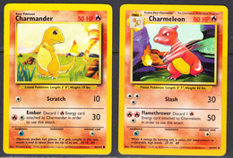 Charmander/Charmeleon 1999 Base Set, NM, 24/102,46/102 - Other & Unclassified