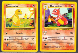 Charmander/Charmeleon 1999 Base Set, NM, 24/102,46/102 - Otros & Sin Clasificación