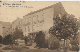 EREZEE.  L'HOTEL DE BELLE VUE ET LE JARDIN. L. DELVEAUX - Erezée