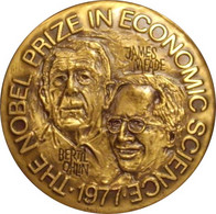 SUECIA. MEDALLA PREMIO NOBEL DE ECONOMÍA 1.977. BRONCE - Professionnels / De Société