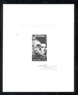 WALLIS & FUTUNA (1985) Victor Hugo Portraits In His Youth And Old Age. Scott No 326. Yvert No 329. Die Proof In Black - Sin Dentar, Pruebas De Impresión Y Variedades