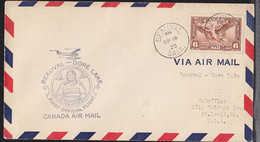 CANADA (1935) Indian Squaw. First Flight Letter Beauval To Doré Lake. - Premiers Vols