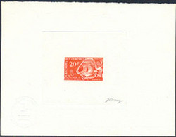 COMORO ISLANDS (1968) Surgeonfish. Scott No 74. Yvert No 47. Die Proof In Red Signed By The Engraver DERREY. - Comores (1975-...)