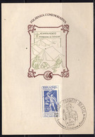 BRAZIL (1954) Scout Waving Flag. Commemorative Sheet With Cachet And First Day Thematic Cancel. Scott No 802. - Sonstige & Ohne Zuordnung