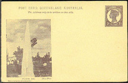 QUEENSLAND (1898) Charleville Bore. Postal Card With Sepia Photo Of Charleville Bore Erupting. - Storia Postale