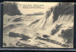 BELGIAN CONGO (1912) Waterfall. Postal Card With Black And White Scene Of Pozo Falls Near Stanleyville. Hard To Find! - Entiers Postaux