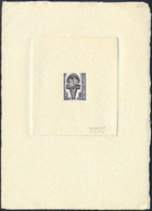 FRENCH POLYNESIA (1958) Native Club. Die Proof In Black Signed By The Engraver CAMI. Scott No J30, Yvert No TT3. - Non Dentellati, Prove E Varietà