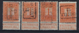 PELLENS Type Cijfer Nr. 108 Voorafgestempeld Nr. 2149 A + B + C + D HASSELT 13  ; Staat Zie Scan ! Inzet Aan 25 € ! - Roulettes 1910-19