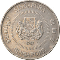 Monnaie, Singapour, 50 Cents, 1987, British Royal Mint, TB+, Copper-nickel - Singapour