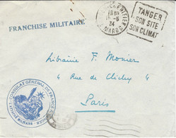 1934- Enveloppe En FM  Du Consulat Gén. De France à Tanger - Affr. DAGUIN De Tanger - Covers & Documents