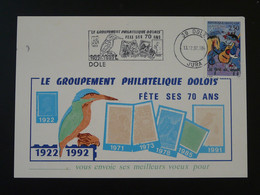 Carte Locale Martin Pêcheur Kingfisher Flamme Dole 39 Jura 1992 - Annullamenti & A. Meccaniche (pubblicitarie)