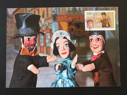 Carte Maximum Card Marionnettes Puppets Guignol Lyon 1994 - Marionetas