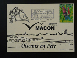 Carte Locale Oiseaux En Fête Bird Festival Flamme Macon 71 Saone Et Loire 2003 - Oblitérations & Flammes