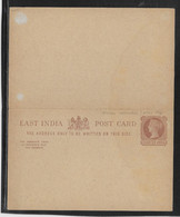 Inde Anglaise - Entiers Postaux - Other & Unclassified