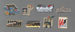 PINS PIN'S VELO 753 CYCLISME TOUR DE FRANCE LYON SFP VO SYNDICAT RICOH A2 FR3  GREG LEMON  LOT 8 PINS - Cyclisme