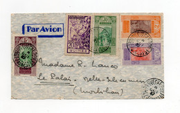 !!! GUINEE, LETTRE PAR AVION DE GUECKEDOU DE 1937 POUR BELLE-ILE - Covers & Documents