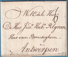 L De London 1783 + "6" Pour Antwerpen (Belgium) - ...-1840 Préphilatélie