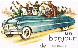 72 UN BONJOUR  DE   ALLONNES   CPM  TBE   52 - Allonnes