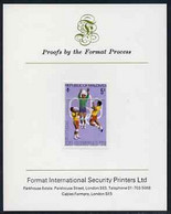 Maldive Islands 1976 Montreal Olympics 5r (Volleyball) Imperf Proof Format International Proof Card (as SG 661) - Maldiven (...-1965)