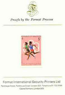 Maldive Islands 1976 Montreal Olympics 5l (Running) Imperf Proof Format International Proof Card (as SG 658) - Maldivas (...-1965)