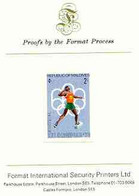 Maldive Islands 1976 Montreal Olympics 2l (Shot Putt) Imperf Proof Format International Proof Card (as SG 655) - Maldivas (...-1965)