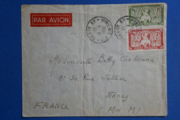 H6  INDOCHINE BELLE  LETTRE  1950  PAR AVION SAIGON POUR  NANCY  FRANCE +AFFRANCHISSEMENT INTERESSANT - Lettres & Documents