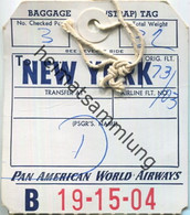 Baggage Strap Tag - Gepäckanhänger - PAA Pan American World Airways - Aufklebschilder Und Gepäckbeschriftung