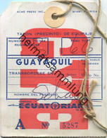 Baggage Strap Tag - Gepäckanhänger - Ecuatoriana De Aviación - Guayaquil - Etichette Da Viaggio E Targhette