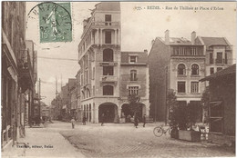 51  Reims      -   La   Rue De Thillois Et Place D'erlon - Reims