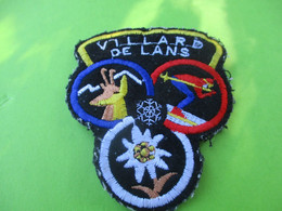 Ecusson Tissu Ancien / VILLARD De LANS/ Ski-Chamois- Edelweiss / Vercors / Isère /Vers 1980-1990   ET326 - Patches