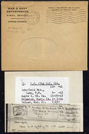 Marshall Islands 1944 V-Mail Complete With Envelope To New York Censored In Marshall Is - Marshall