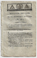 Bulletin Des Lois N°68 Vendémiaire An III 1794 Armée De Sambre Et Meuse Juliers/Michaud Et Musset/Champ De Mars Massacre - Décrets & Lois