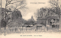 Saint-Saturnin       63          D'une Ferme, Vue Sur L'église      N° 1800       (voir Scan) - Other & Unclassified