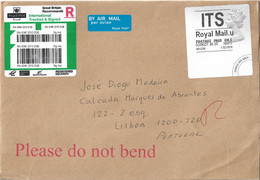 UK Registered Cover To Portugal - Lettres & Documents