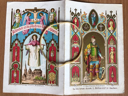 Image Pieuse Carolus Magnus L. Schavoir Aachen Kuhlen Gladbach Gebet Heiligthumer Kleinen Reliquien - Images Religieuses
