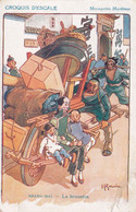 A8958- SHANG-HAI CHINA, LA BROUETTE - ILLUSTRATION SIGNED BY H.GERVESE, CROQUIS D'ESCALE POSTCARD - Gervese, H.