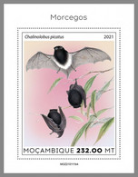 MOZAMBIQUE 2021 MNH Bats Fledermäuse Chauves-souris S/S IV - OFFICIAL ISSUE - DHQ2125 - Murciélagos