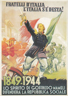 A8989- FRATELLI D'ITALIA S'E DESTA, - BROTHERS OF ITALY WAKE UP ITALIAN FASCISM PROPAGANDA POSTCARD - Weltkrieg 1939-45