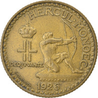 Monnaie, Monaco, Louis II, Franc, 1924, Poissy, TTB, Aluminum-Bronze - 1922-1949 Louis II
