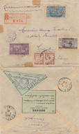 LETTRE. SENEGAL. RECOMMANDE SAINT-LOUIS POUR CASTRES. 25 AOUT 33. ETIQUETTES DES DOUANES ET TAXE 2Fr - Lettres & Documents