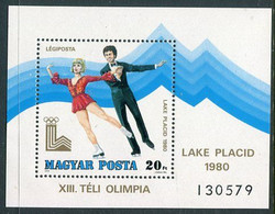 HUNGARY 1979 Winter Olympics Block MNH / **.  Michel Block 140 - Unused Stamps