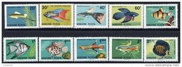 HUNGARY 1962 Ornamental Fish Set Of 10 MNH / **.  Michel 1820-29 - Nuevos