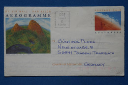 B85  AUSTRALIA  BELLE LETTRE AEROGRAMME 1995 PAR AVION     POUR TRABEN GERMANY+AFFRANCHISSEMENT PLAISANT - Covers & Documents