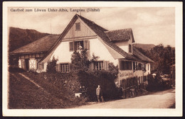 Um 1910 Ungelaufene AK: Gasthof Zum Löwen, Unter-Albis, Langnau (Sihltal). Rückseitig Etwas Fleckig - Sonstige & Ohne Zuordnung