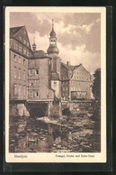 AK Montjoie, Evangel. Kirche Und Rotes Haus - Autres & Non Classés