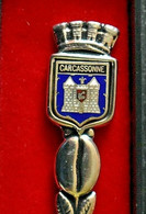 Cuillère De Collection, Blason Carcassonne (avec écrin). - Spoons